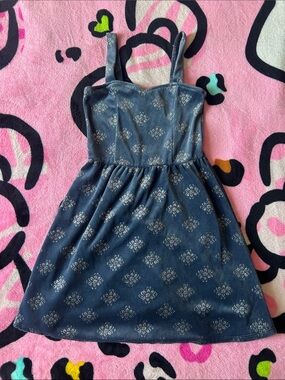 Abercrombie Kids Navy Blue Sleeveless Printed Sundress